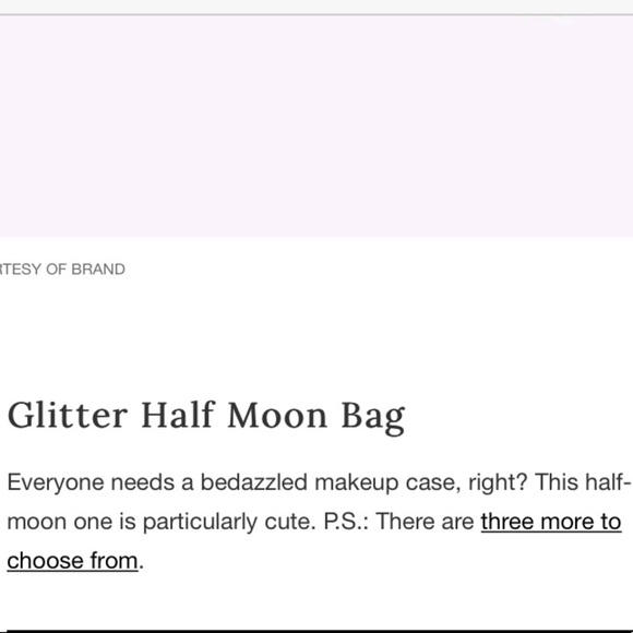 TARTE Glitter Half Moon Makeup Case Clutch NWT - Picture 3 of 8